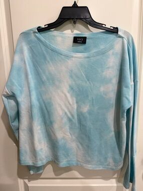 VICI Light Blue & White Tie-Dye Pullover Sweatshirt VGUC Medium